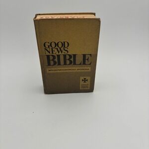 American Bible Society Good News Bible TEV Gold Hardcover Fair Apocrypha Maps
